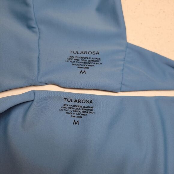 Revolve X Tularosa Tiff Top in Blue and Matching Bottoms Bikini Swimsuit Set - Picture 6 of 10